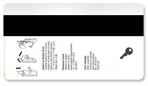 Ejemplo de tarjeta de llave de acceso en pvc